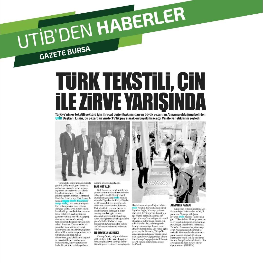 TÜRK TEKSTİLİ ÇİN İLE ZİRVE YARIŞINDA!